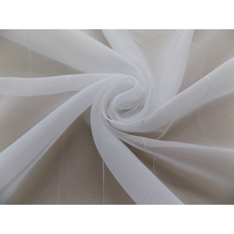 Olumide Polyester Standard Eyelets Sheer Single Curtain Panel, White, 850cm Width x 105cm Drop