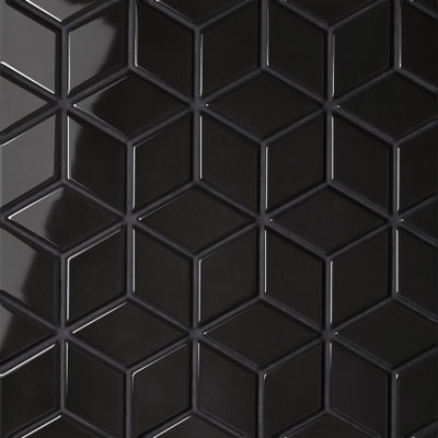 Le Cafe 2" x 3" Diamond Glossy Porcelain Mosaic Tile