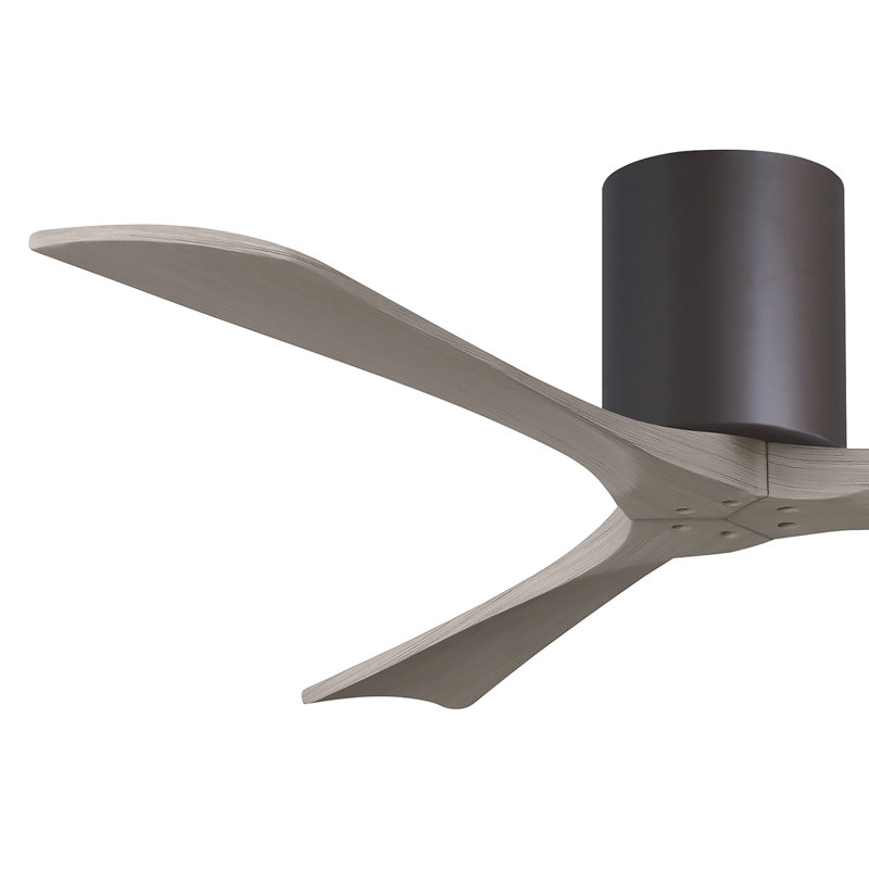 Ventilateur de plafond à 3 pales Olivier, Bronze texturé, Ton bois de frêne gris, 52"