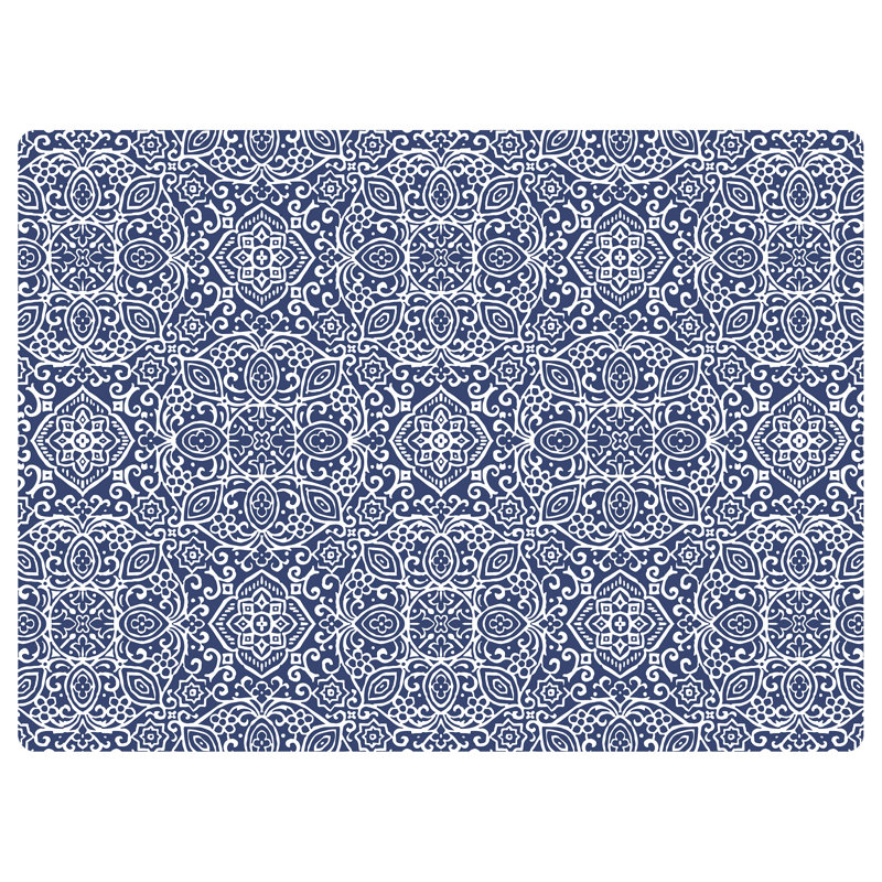 Tapis de bureau 9 à 5 Arabesque 35 po x 47 po Arabesque, Bleu