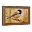 Cadre mural vintage orné d'une mésange perchée – Cadre doré décoratif pour œuvres d'art.-2146686321
