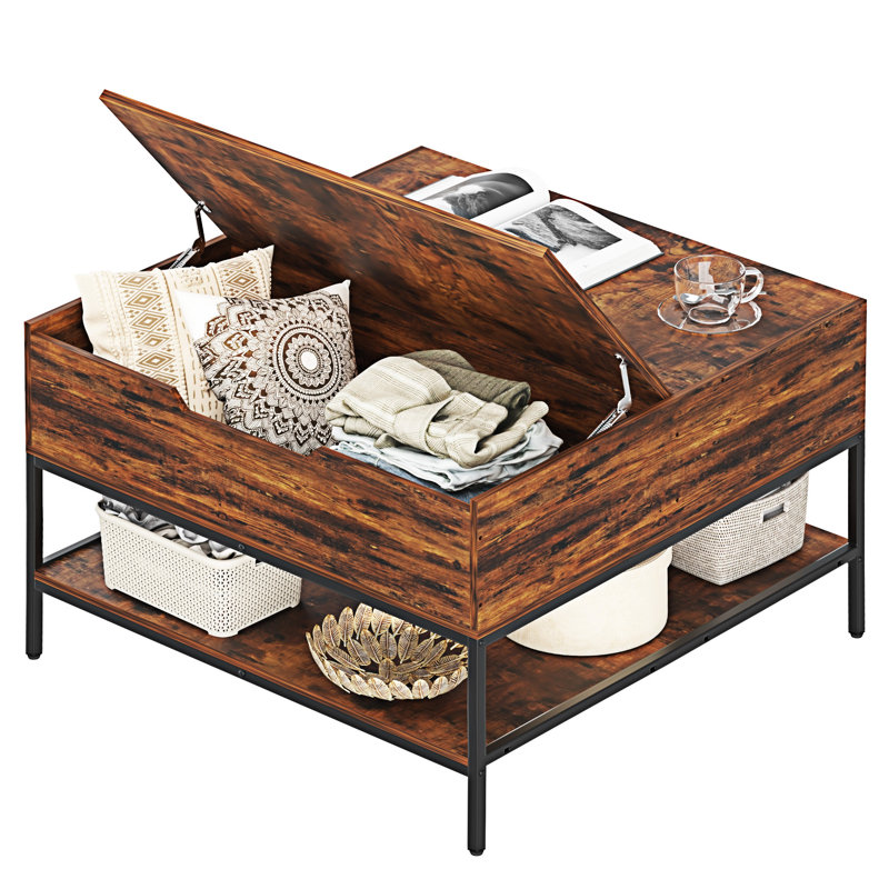 Flip-Top Coffee Table With Storage