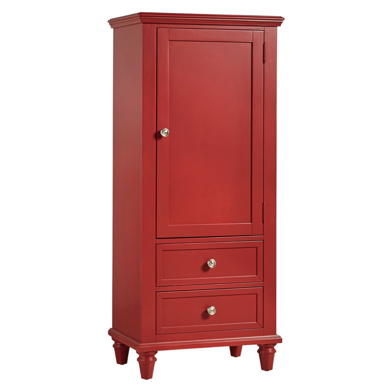 Jazmond 26 " W Solid Wood Armoire, Samba Red