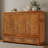 Queen Solid Wood Murphy Bed with Built-In USB Charging Station and Geometrical Decoration Panel-850094458