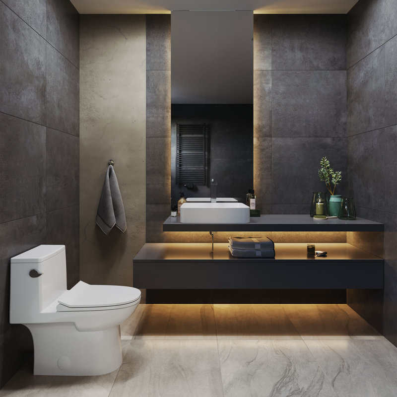 White Ceramic Square Above-Counter Vessel Sink