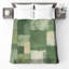 Couvre-lit matelassé à motif abstrait vert et beige toutes tailles-126684577