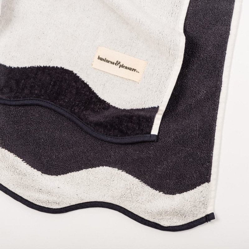 Beach Blanket, Navy/White
