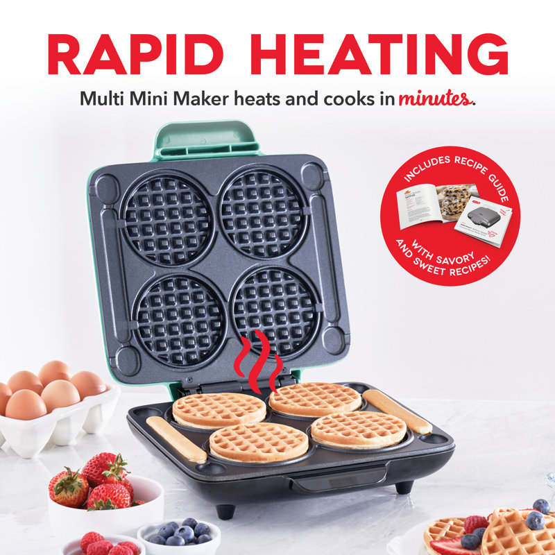 Dash Multi Mini Waffle Maker, Green