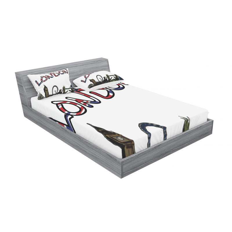 Microfiber Sheet Set, Queen Sheet Set with Fitted Sheet