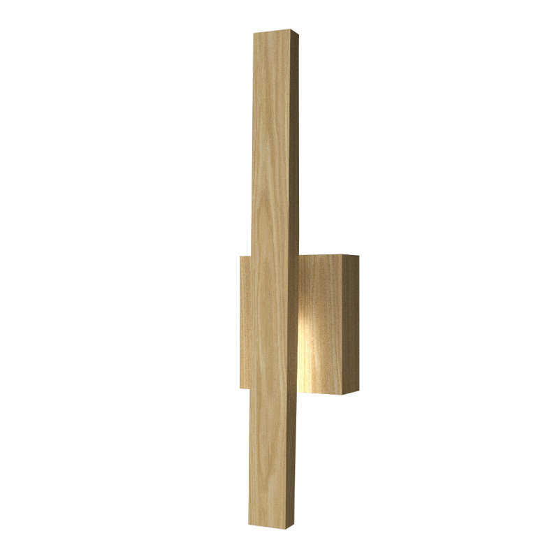 1 - Light LED Flush Mounted Sconce, 17.72" H x 4.33" W x 3.39" D, Sand