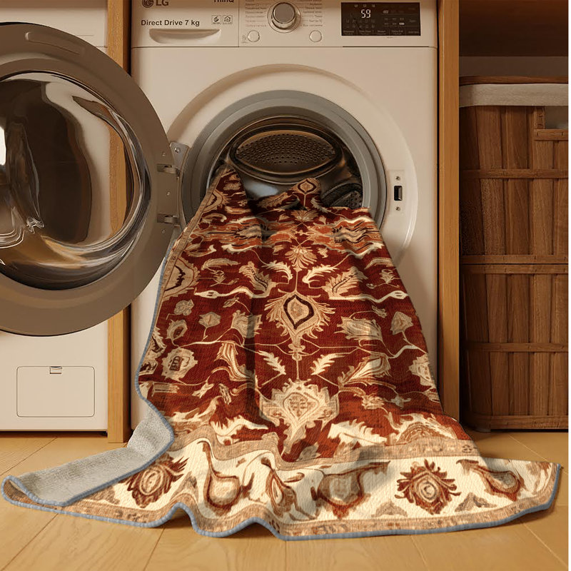 Tapis brun lavable à la machine, Tapis de couloir 2 pi x 5 pi