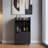 Bar Cart with 2 Open Shelves, 4 Wine Cubbies and a Hinged-Door Storage Cabinet-1969142300