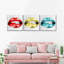 Three Pop Lips, reproduction d'art sur toile-2120788851