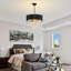 Modern Black Vertical Slat & Crystal Chandelier, E14 Base, 4 Size Options, No Bulb-1840788022-1840788010-1840788011