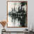 Toile avec cadre flottant brun
