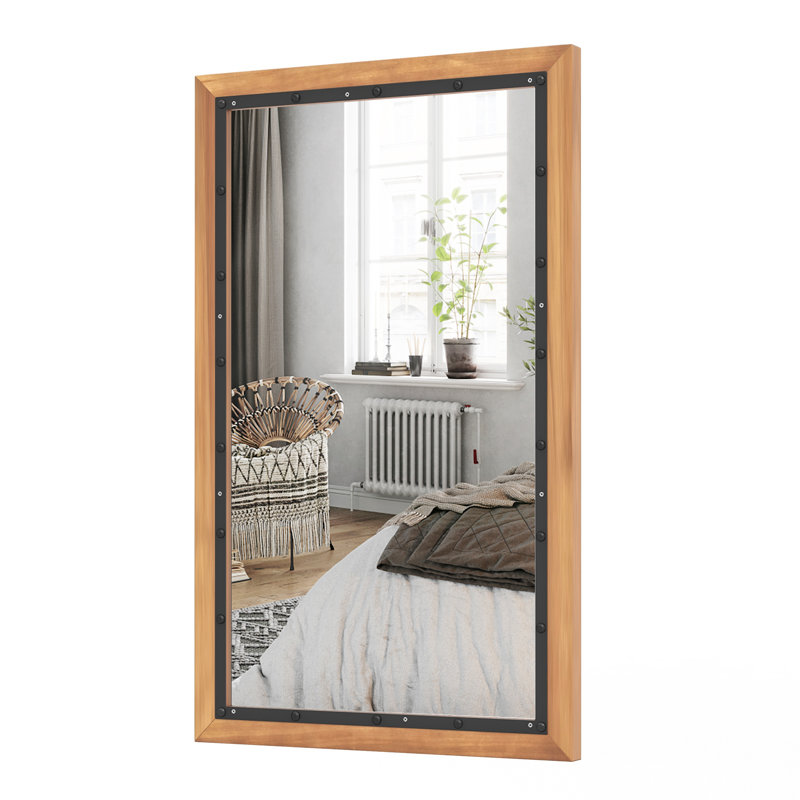 Hany Rectangle Leaning and Over-the-Door Full Length Mirror and Makeup / Shaving Mirror