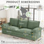 Modern Oversize Sofa 265cm Corduroy Sofa with 4 Seats No Tool Assembly Multi-Layered Cushion-1909445561