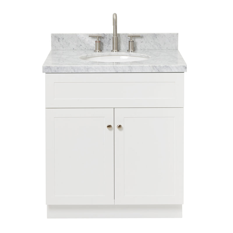 Ensemble de meuble-lavabo double 31 po Abell, Blanc