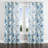 Floral Curtain panels - Country Farmhouse Blue Whisper Grommet Curtain - 1 Panel-1452893206-1452893207