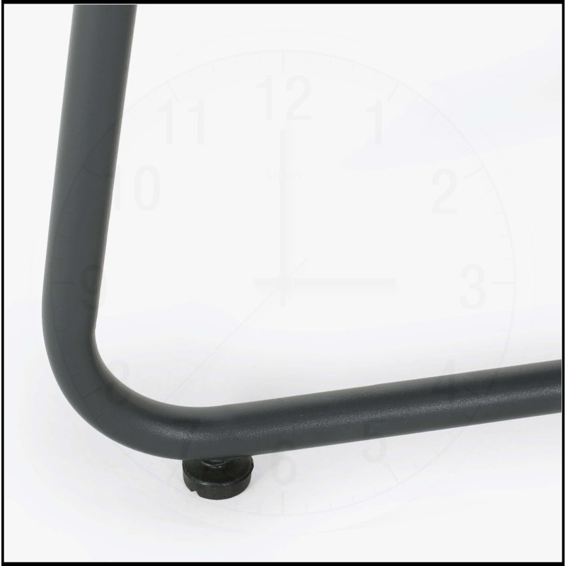 Stylish and Sturdy Steel Side Table with Symmetrical Design and Complementary Finish