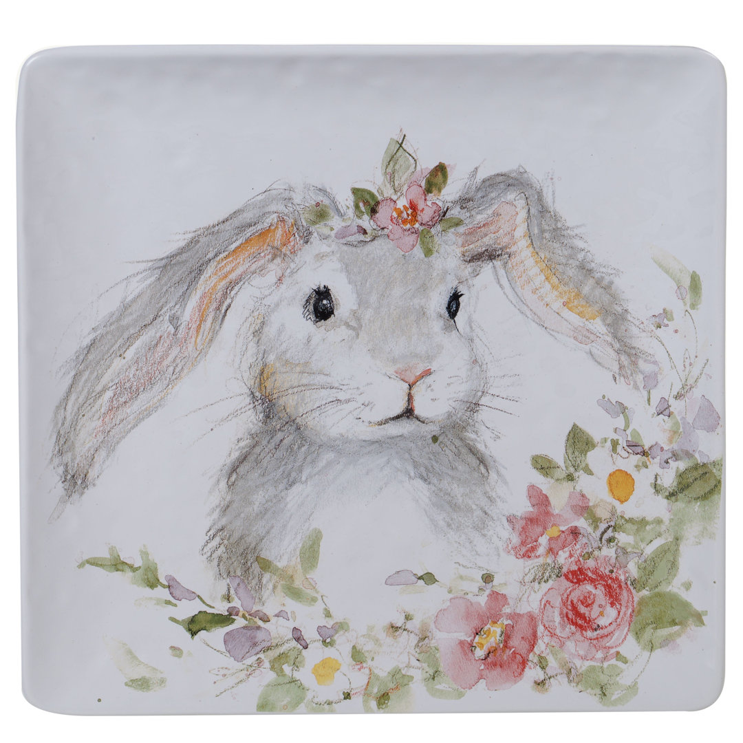 Certified International Sweet Bunny Square Platter Certified International