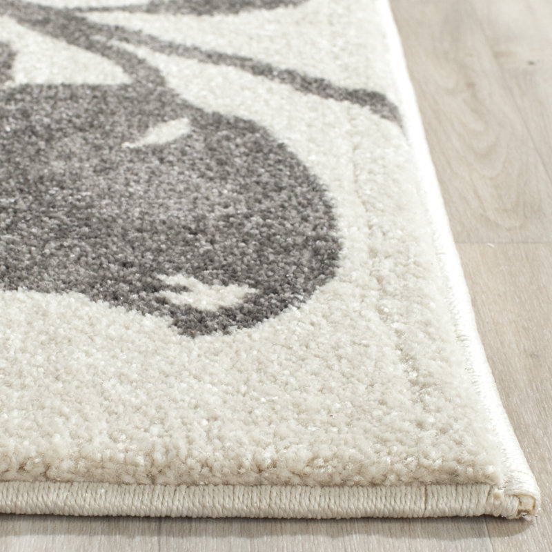 Tapis floral Bloem Porcello, Rectangle 6 pi 7 po x 9 pi 6 po