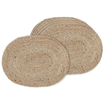 Garibaldi Jute No Pattern Oval Placemat