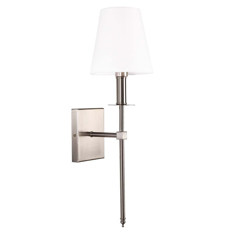 1 - Light Dimmable Wallchiere, Brushed Nickel