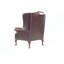 Upholstered Full Grain Leather Wingback Chair-75262732