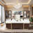 Almara 7-Light Frosted Glass Chandelier - Gold