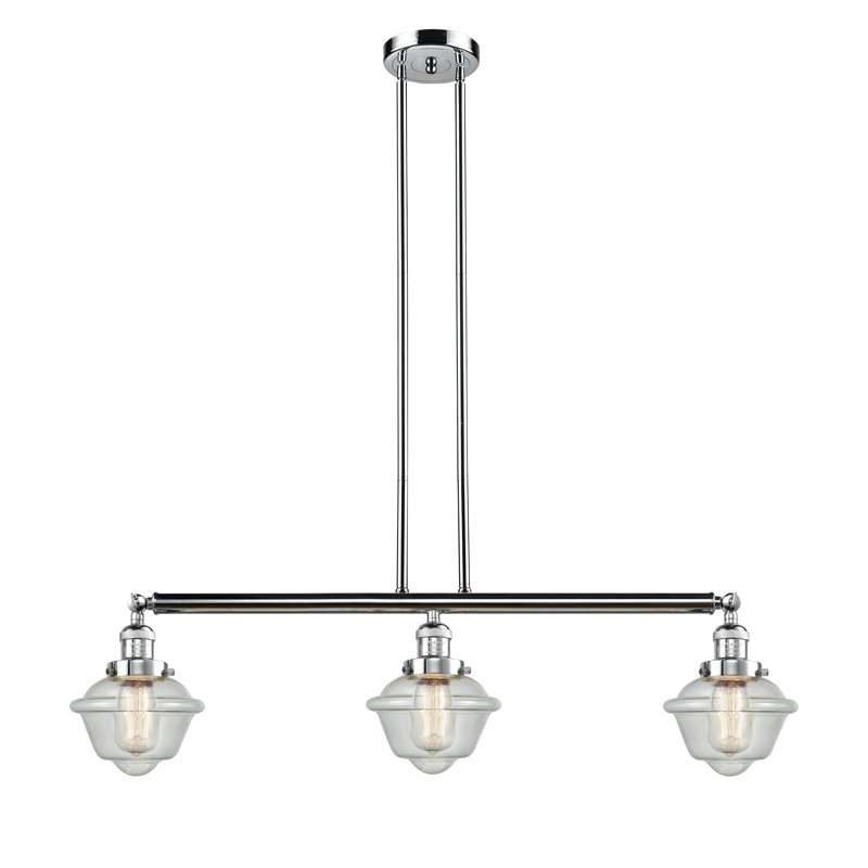 Luminaire suspendu linéaire à 3 lumières pour îlot de cuisine Boligee, Ampoule DEL 6 watts Vinage, Grainé