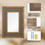 Miroir rectangulaire avec cadre en bois texturé-1425444777