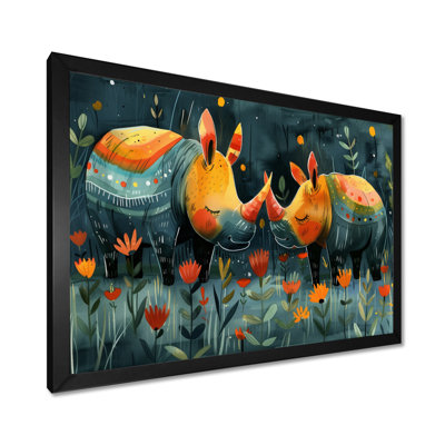Terrina - Rhinocéros, art mural animal