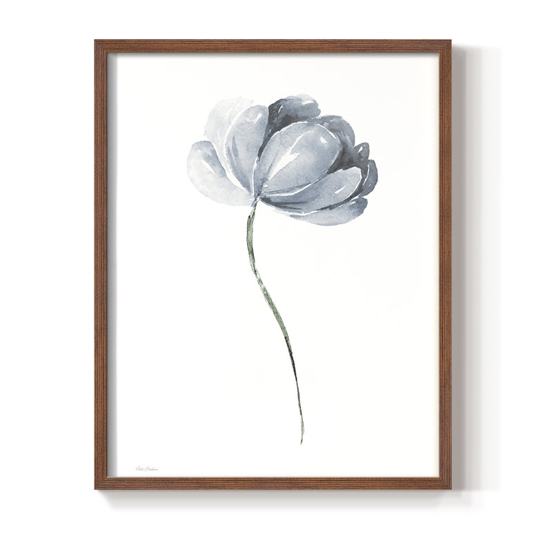 "Tulipe I", Noyer, H 15 po x l 12 po