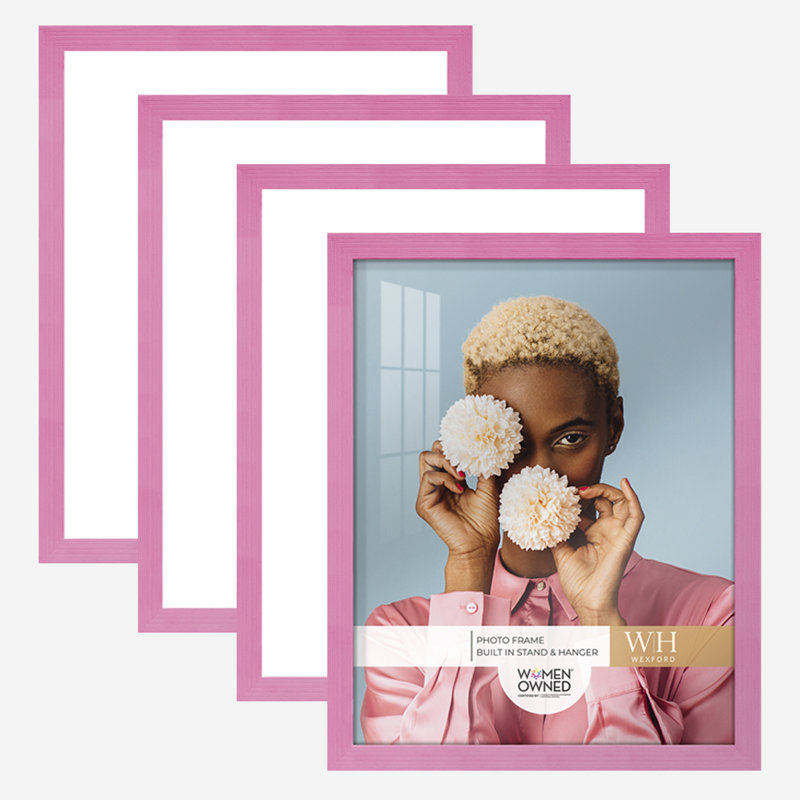 Cadre photo en bois mat, 11 po x 14 po, Rose