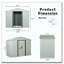 Remise de rangement extérieure en métal 8 pi x 4 pi avec base en métal blanc-121643069-121643070