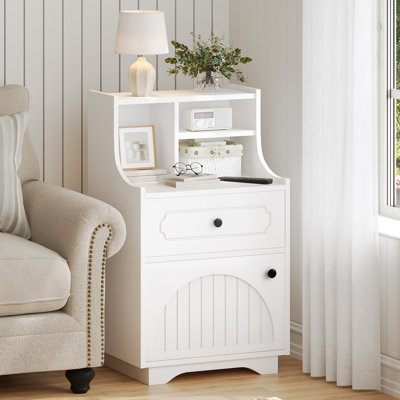 Modern Farmhouse Nightstand With shelves by Gracie Oaks