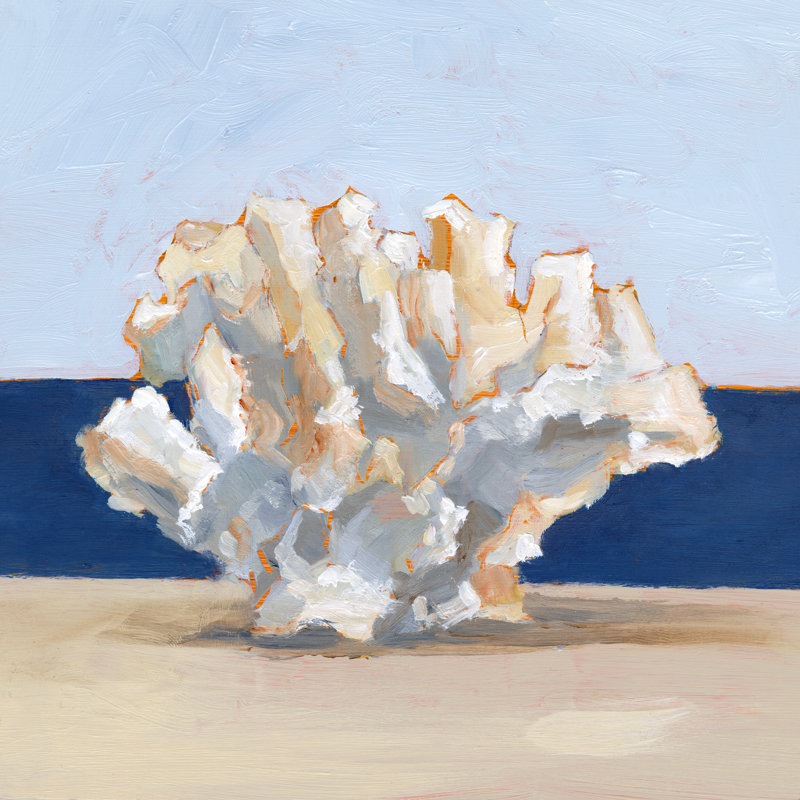 Coral By The Shore II by Ethan Harper - Wrapped Canvas Painting, 122cm H x 122cm W