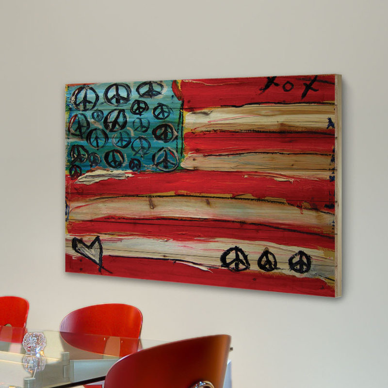 « paix flag », impression, 40 po x 60 po