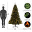 Arbre de Noël articulé artificiel de 7,5 pi avec 400 lumières, base en métal pliable et branches de support préassemblées réalistes