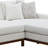 Ivory Chenille Sectional Sofa W/4 Pillows