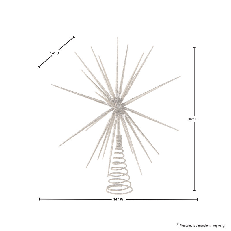 Starburst Tree Topper, Silver