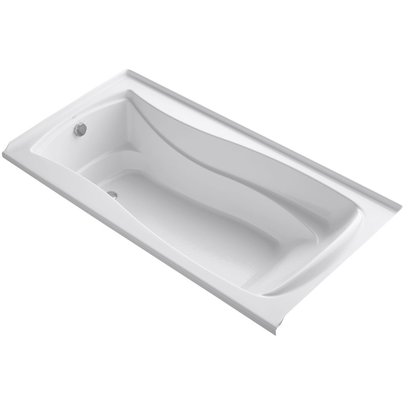 Baignoire de trempage en alcôve / tuile 72 po. X 36 po. Mariposa, Banc de sable, Gauche