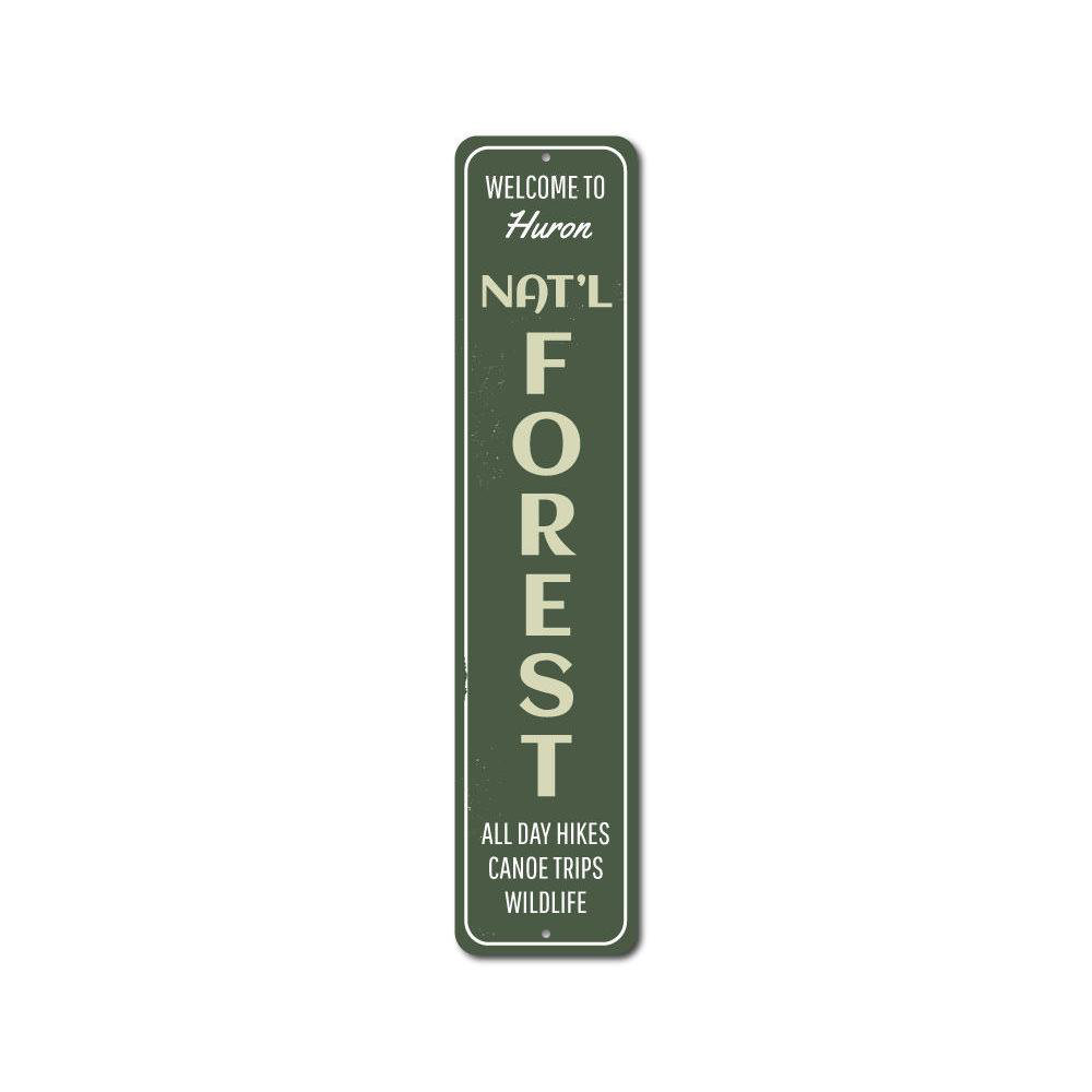 National Forest Vertical Custom Aluminum Sign Lizton Sign Shop, Inc