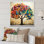Arbre de harmonie américain coloré I - arbre, art mural