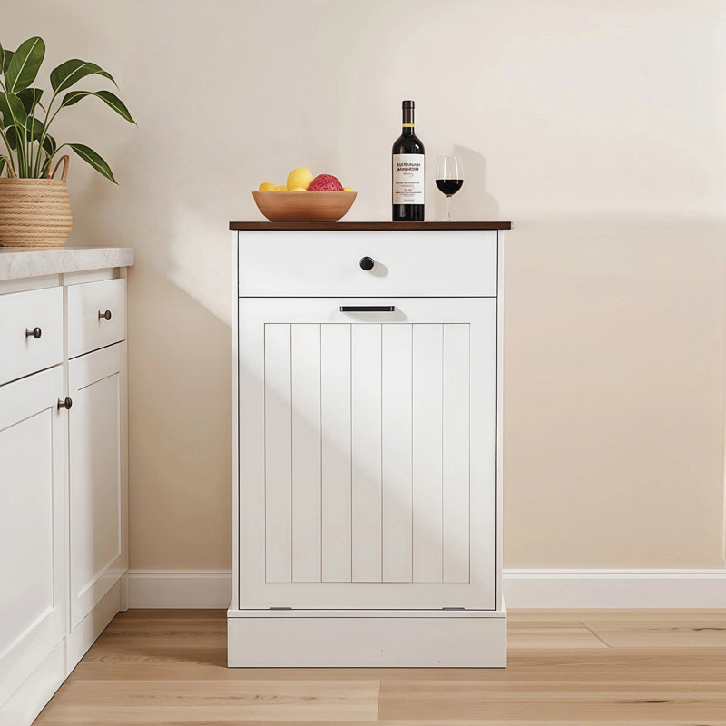 Armoire à poubelle inclinable, armoire à poubelle cachée avec tiroir, armoire à ordures sur pied, armoire de salon