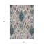 Tapis bleu sarcelle et cuivré beige 9 pi x 12 pi bleu marocain