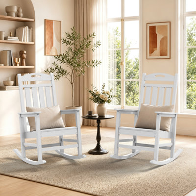 HDPE Rocking Adirondack Chair Set, Suitable for Both Indoor and Outdoor Use