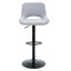Ensemble de 2 tabourets de bar réglables Modern Modern, tissu en lin gris clair, pouvant supporter jusqu'à 250 lb, convient aux bars à la maison et aux îlots de cuisine.