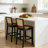 26'' Modern Counter Stools With Rattan Backrest And Wood Frame-116133461-116133462
